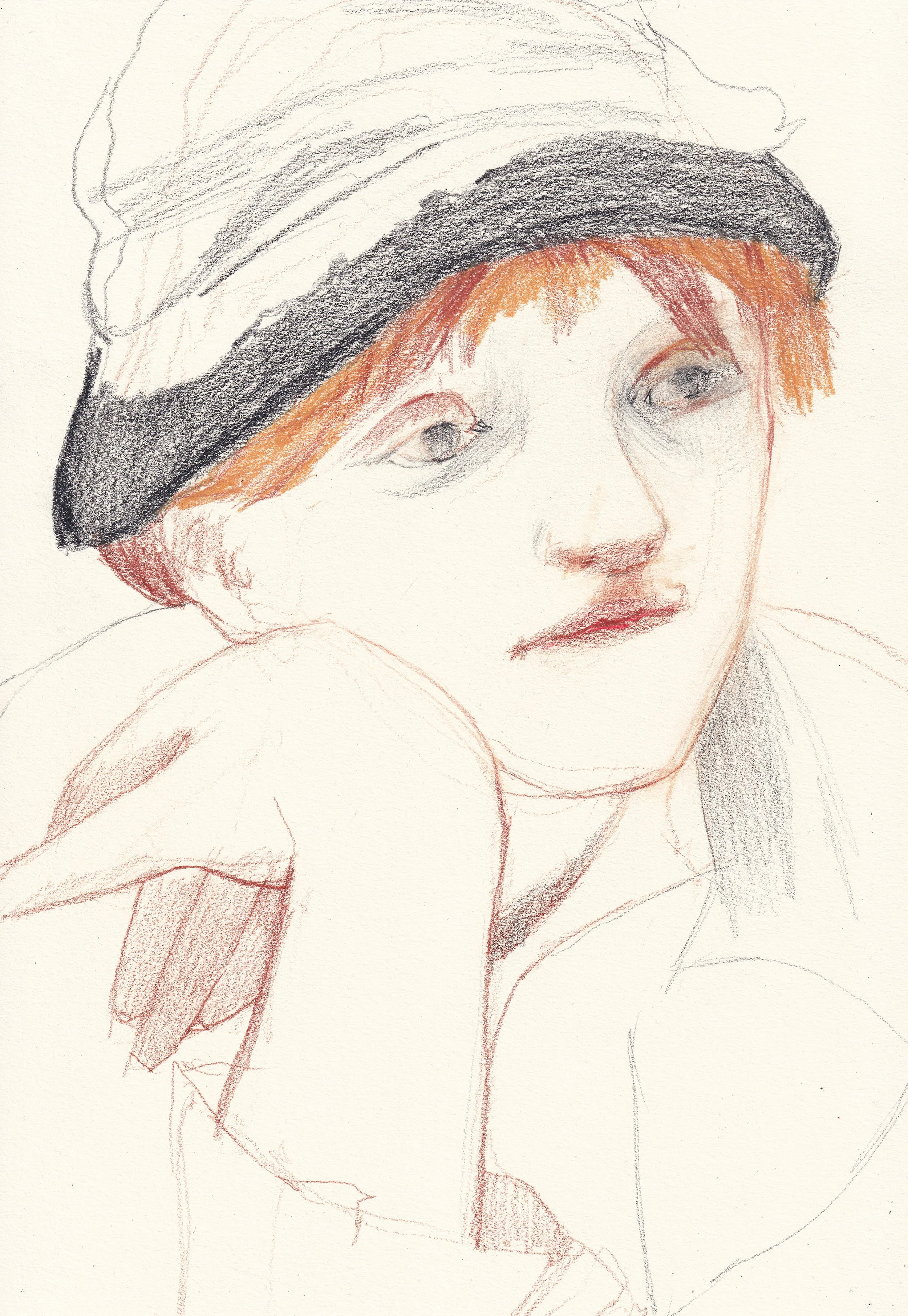 Colored pencil, 9" x 12"