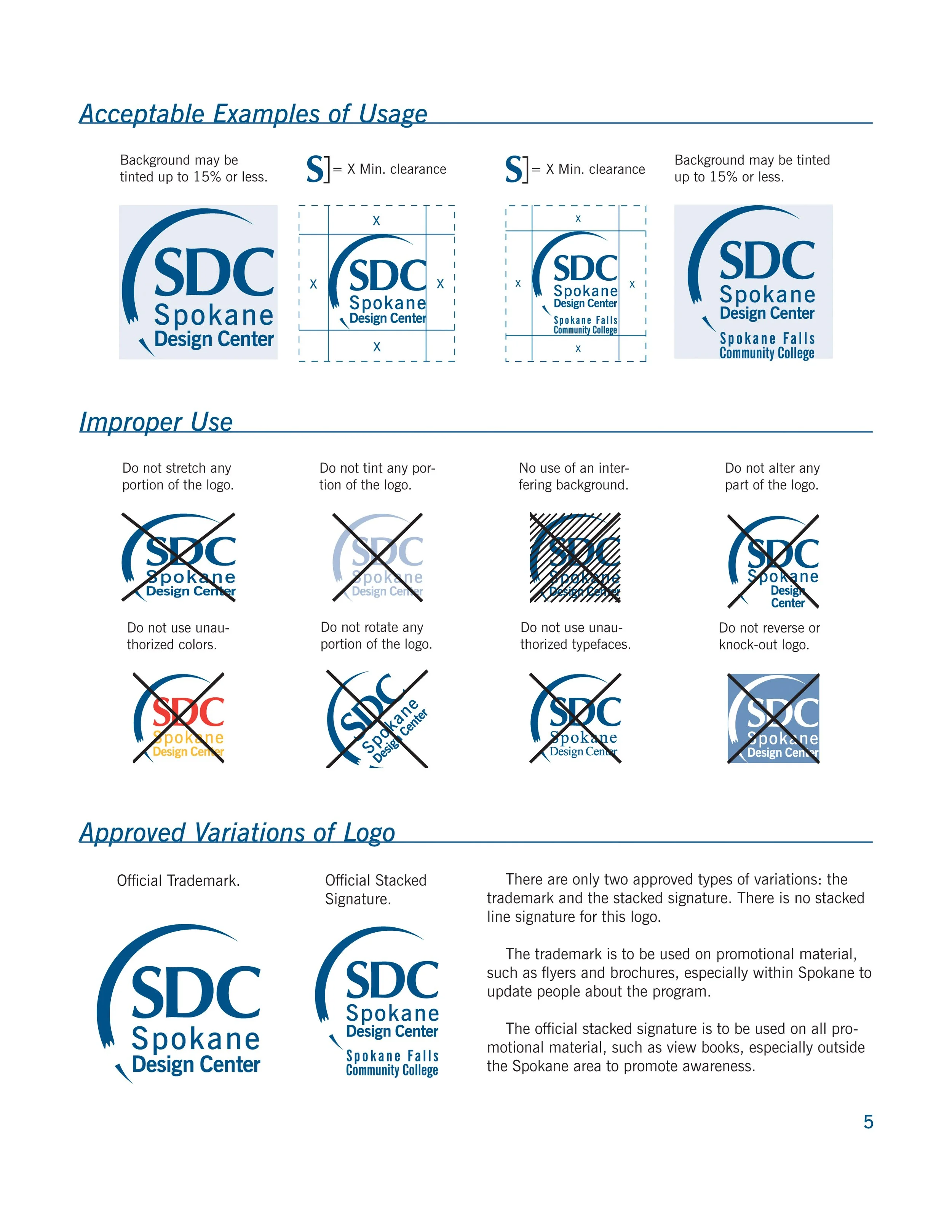 Designed new graphics usage guide