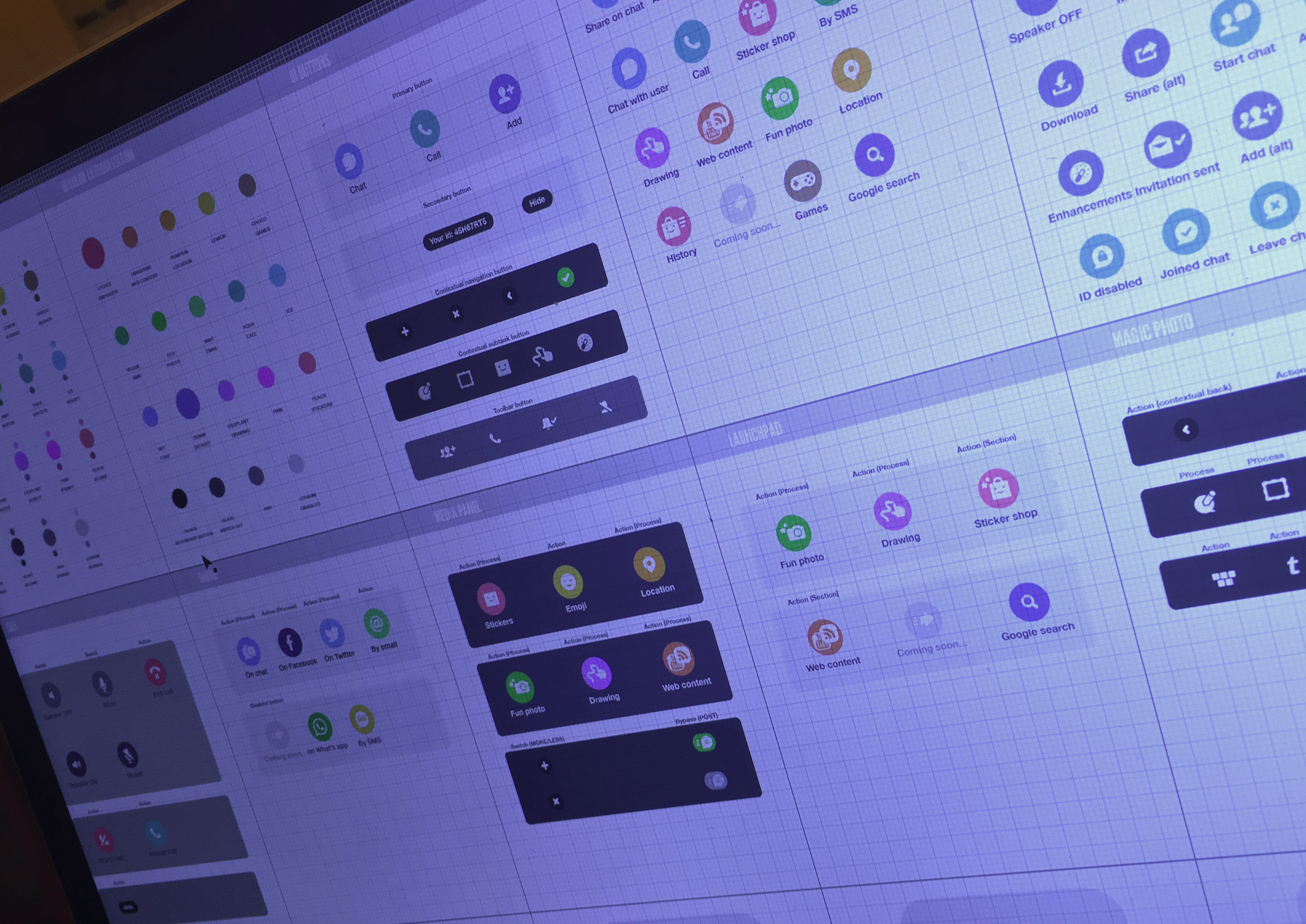 GREE Tellit platform iOS app UI styleguide