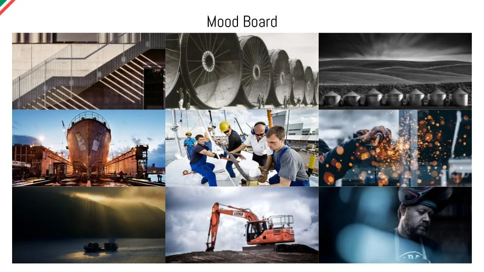 The mood board I used to pitch the project