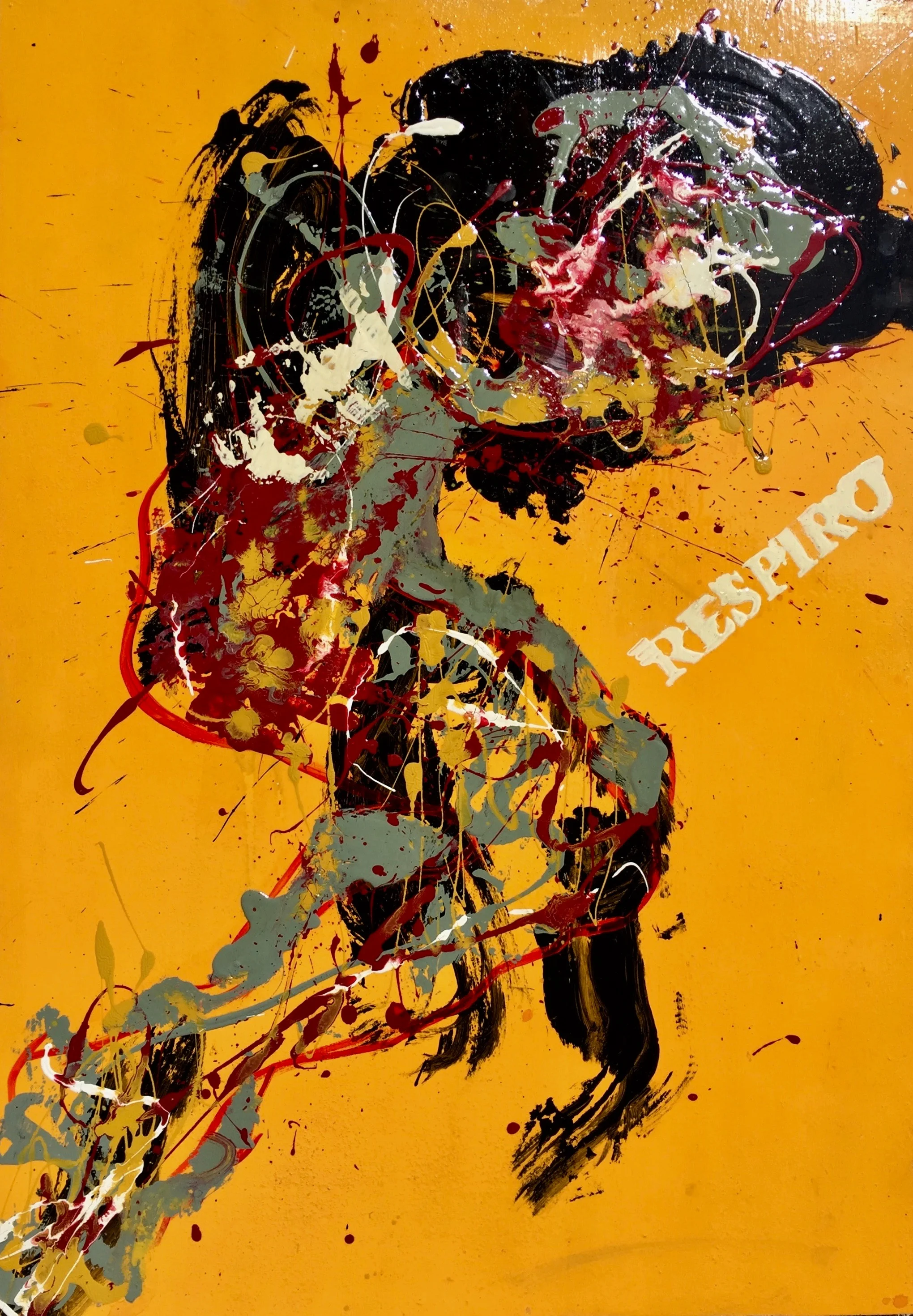  Mixta on wood, 70x100cm (27.5x39in), 2016 