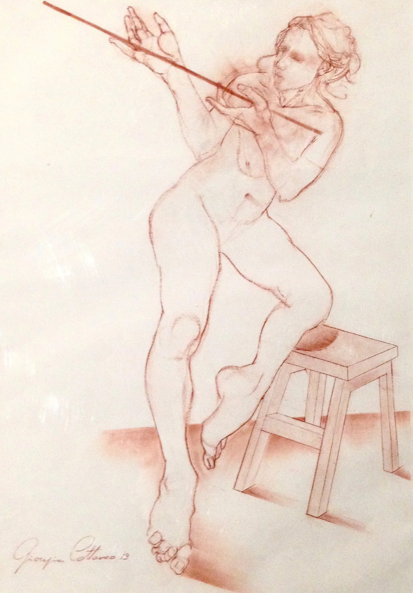  Sanguine on paper, 19.5x27.5in (50x70cm), 2019 