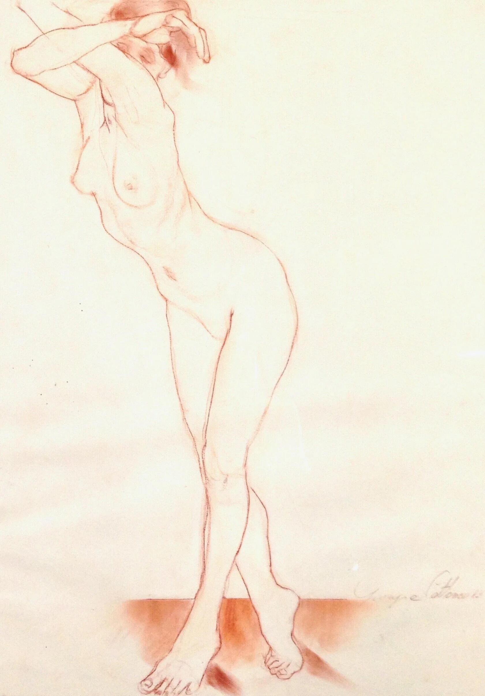  Sanguine on paper, 19.5x27.5in (50x70cm), 2019 