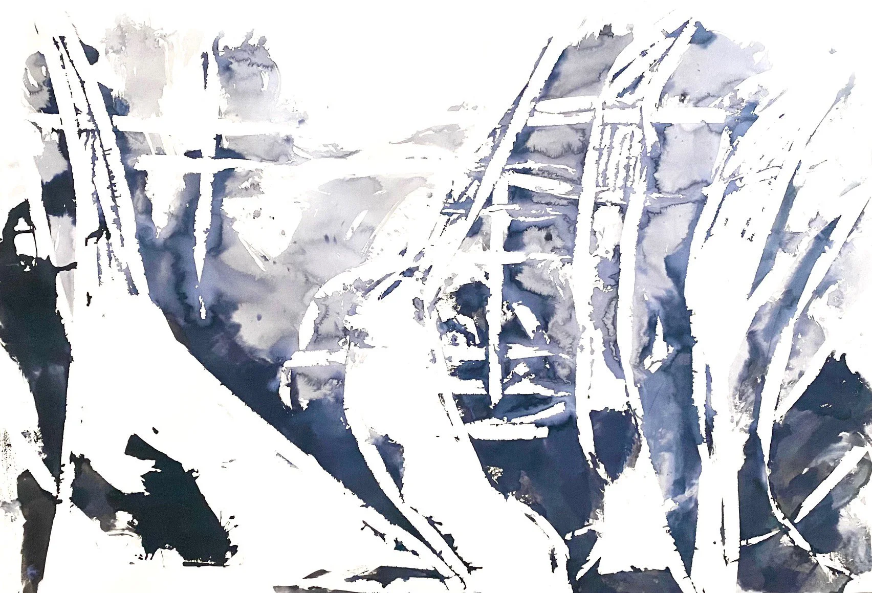  Ink on paper, 66.5×78.5 in (170×200cm), 2025 