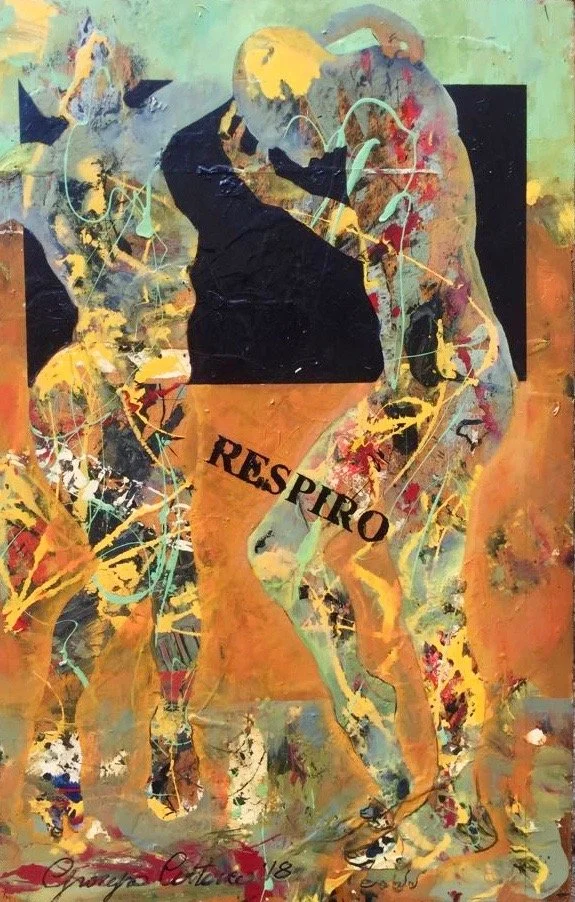  Mixta on wood, 41×25in (104×63cm), 2017 