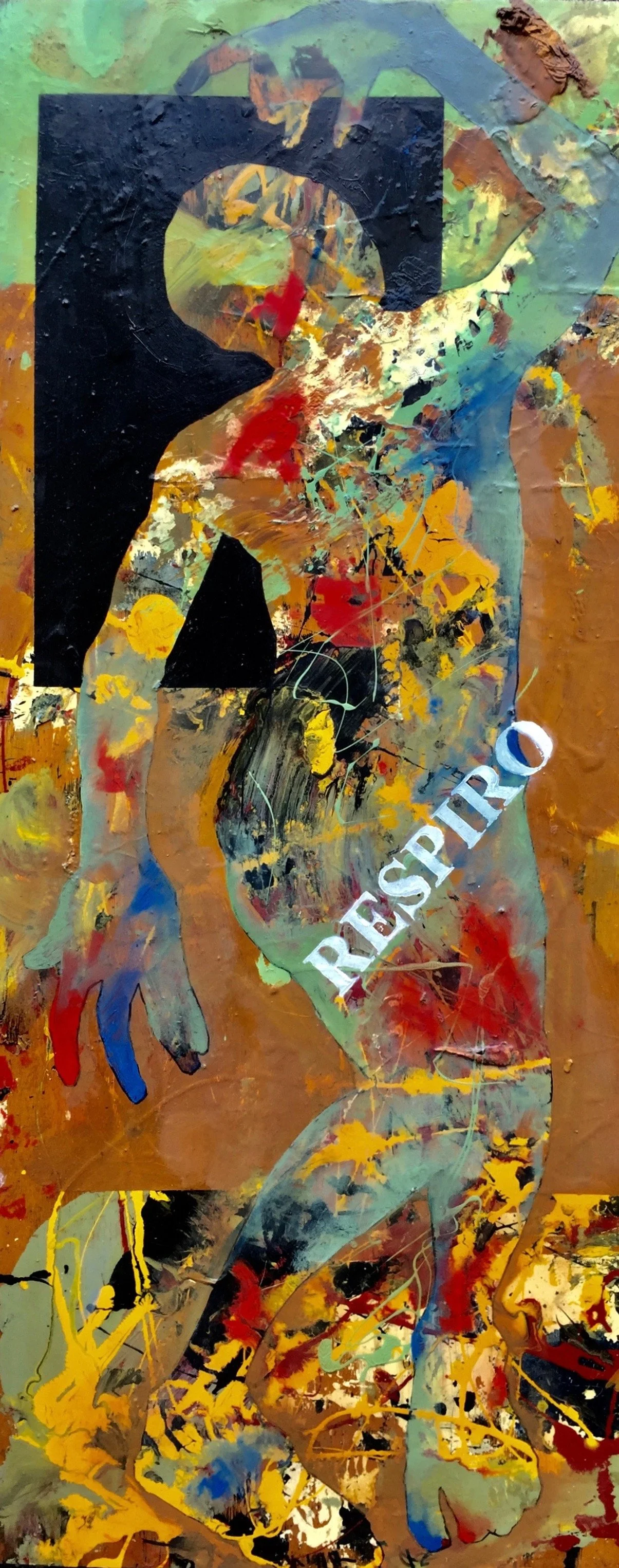  Mixta on wood, 50×17in (104×43cm), 2018 