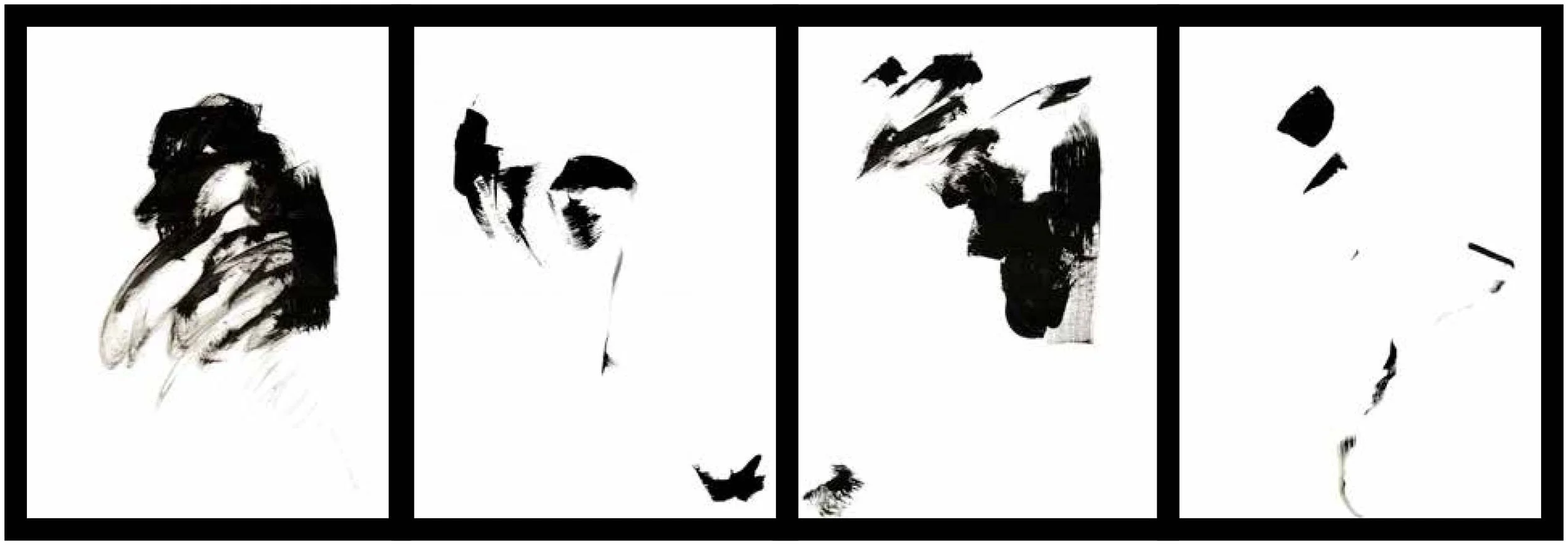  Acrylic on paper, 16.5x23in each work (42x58.5cm), 2013 