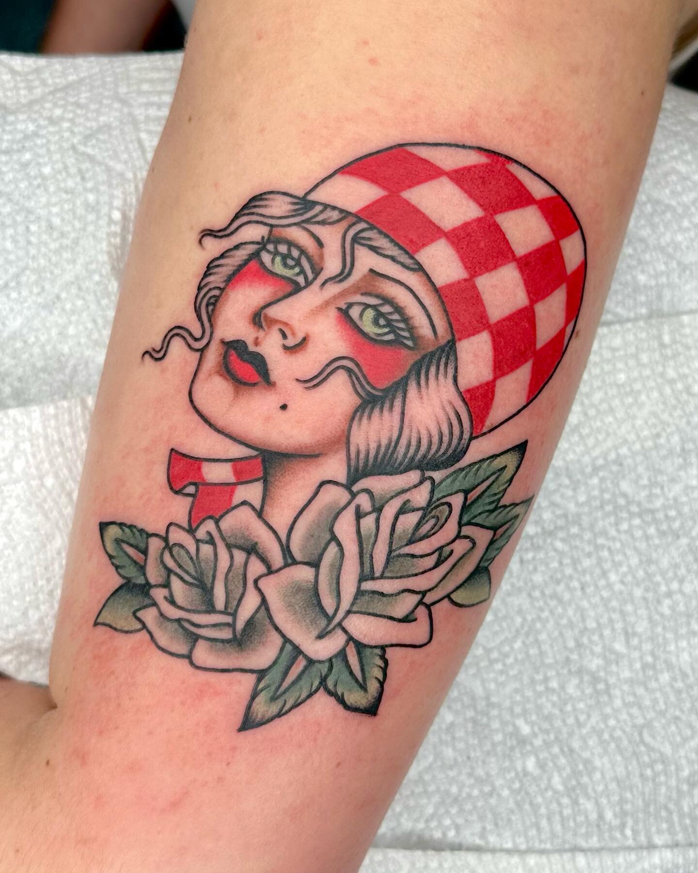 Pretty lady! Absolutely love making lady head tattoos. Message me for yours in the new year! &hearts;️