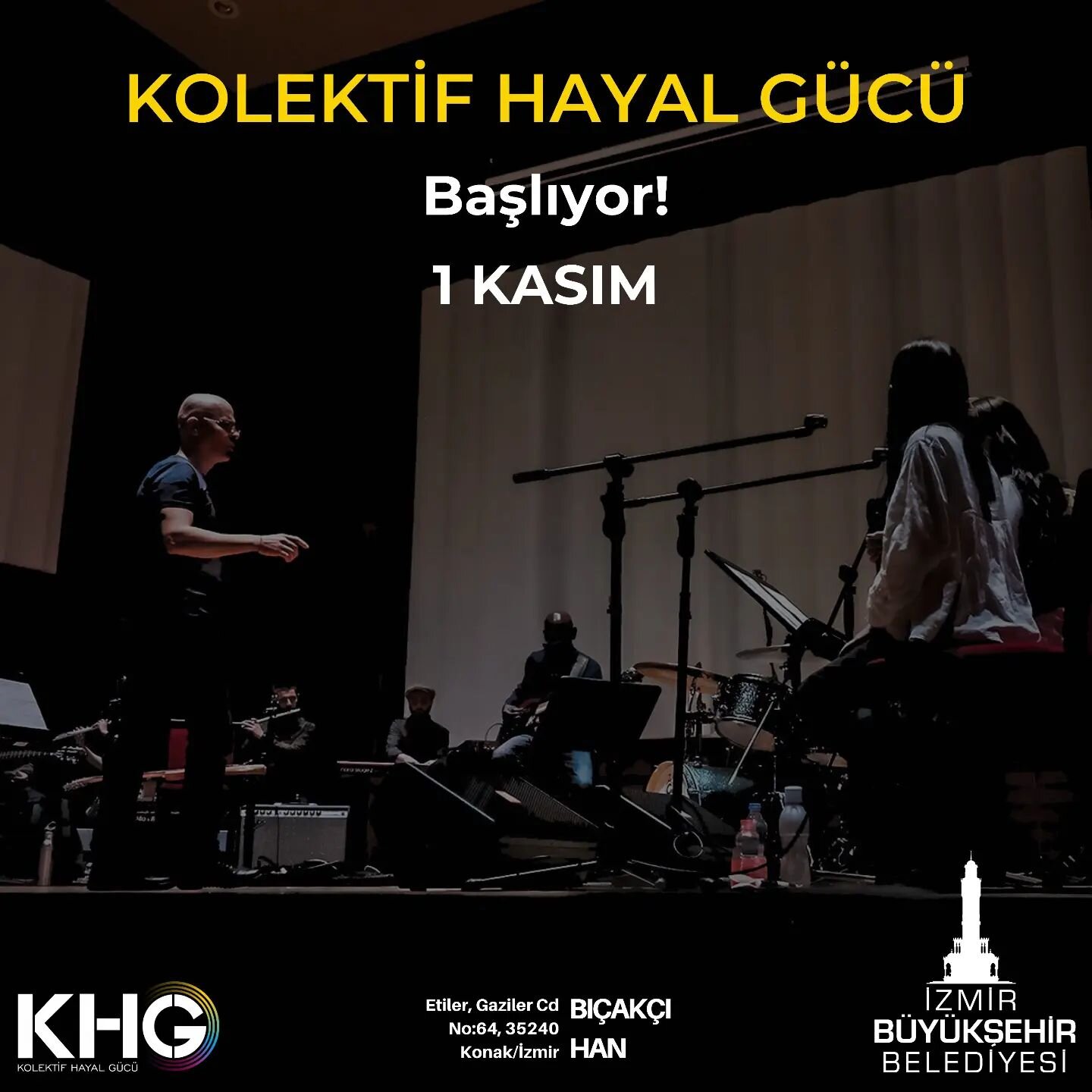 1 Kasım'dan itibaren salı ve perşembe g&uuml;nleri İzmir Bı&ccedil;ak&ccedil;ı Han'da buluşuyoruz!
#khg #kolektifhayalg&uuml;c&uuml; #kolektifhayalg&uuml;c&uuml;orkestrası #izmir #bı&ccedil;ak&ccedil;ıhan