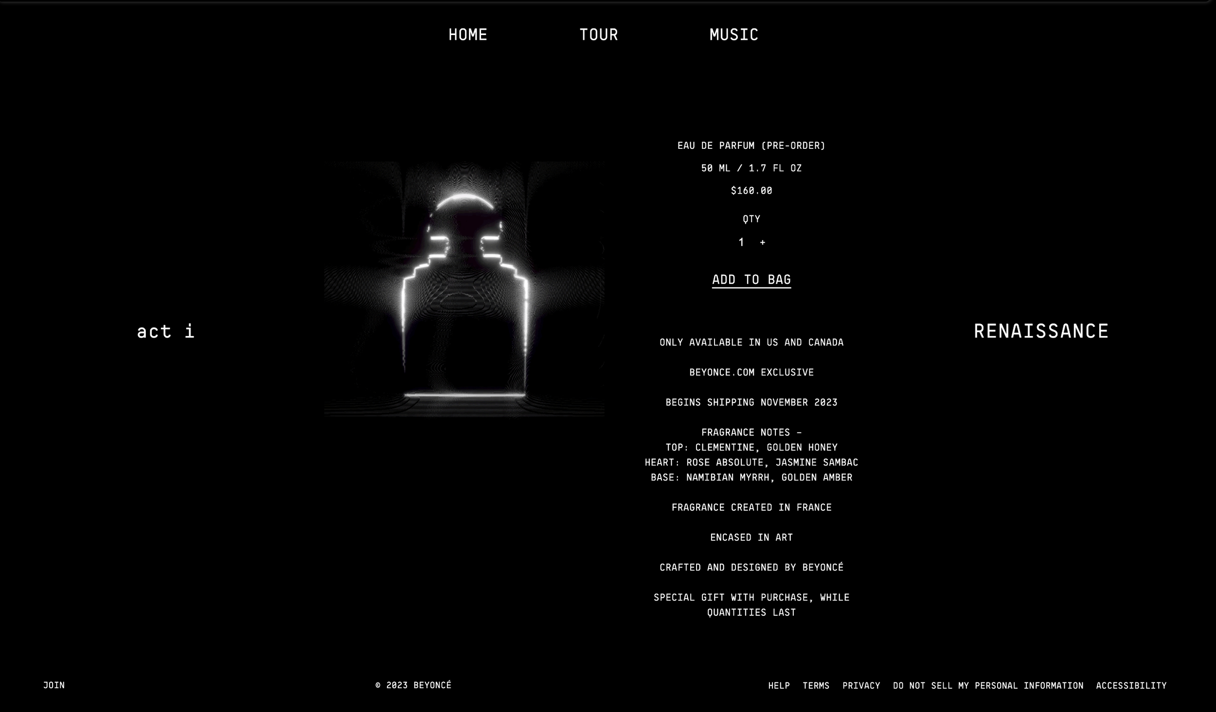 Parfum by Beyonce - E-Commerce Site