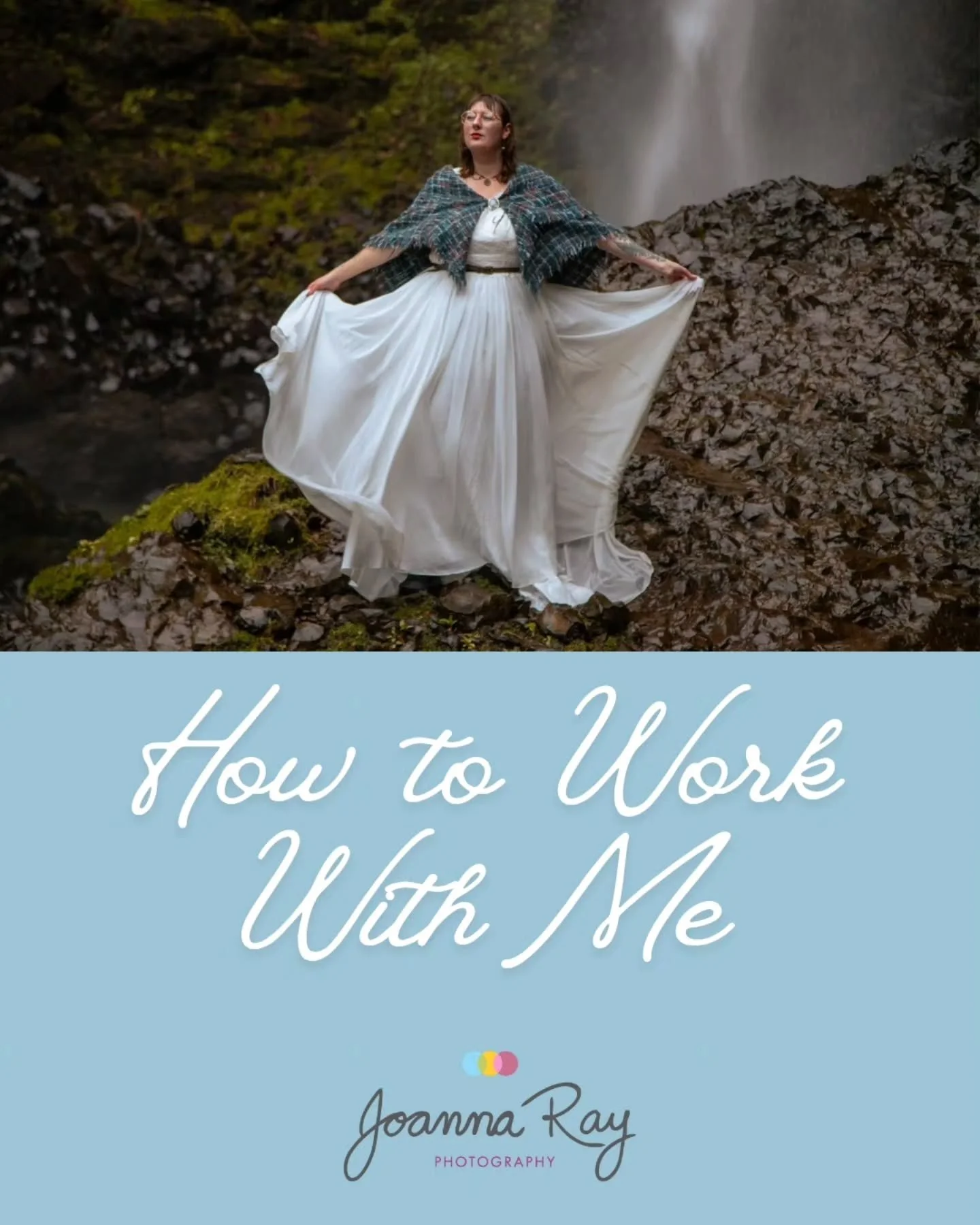 A photoshoot with me is like if a cheerleader was also a mystical guide. I will certainly get distracted by something, maybe your vibrant eyes or an extra long clump of moss.  About 75% of my clients get a cute little song made up about them, and the