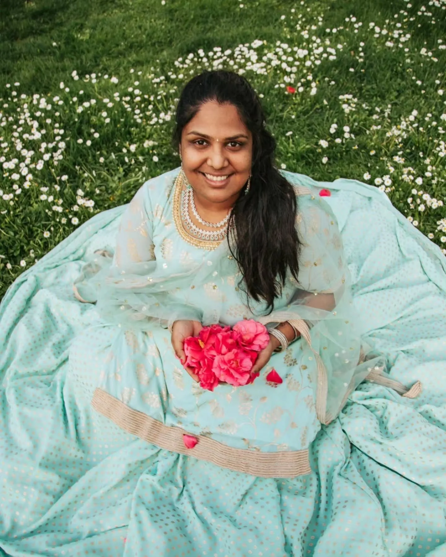 Daisy grass and camellias and fluffy skirts for spring.