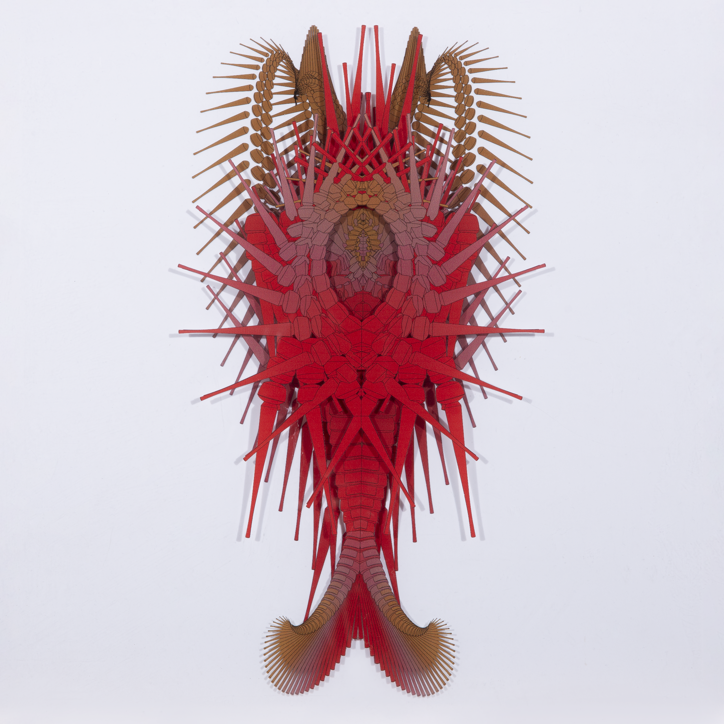 Red 23, 16” x 16” multi layered print on acrylic £1050, ltd edition of 20