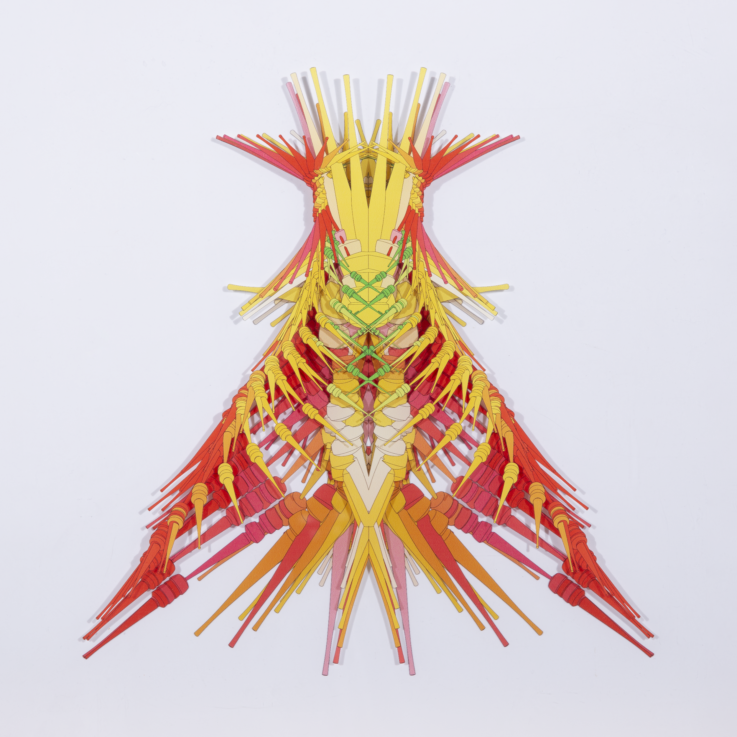 Yellow Red 3, 16” x 16” multi layered print on acrylic £1050, ltd edition of 20