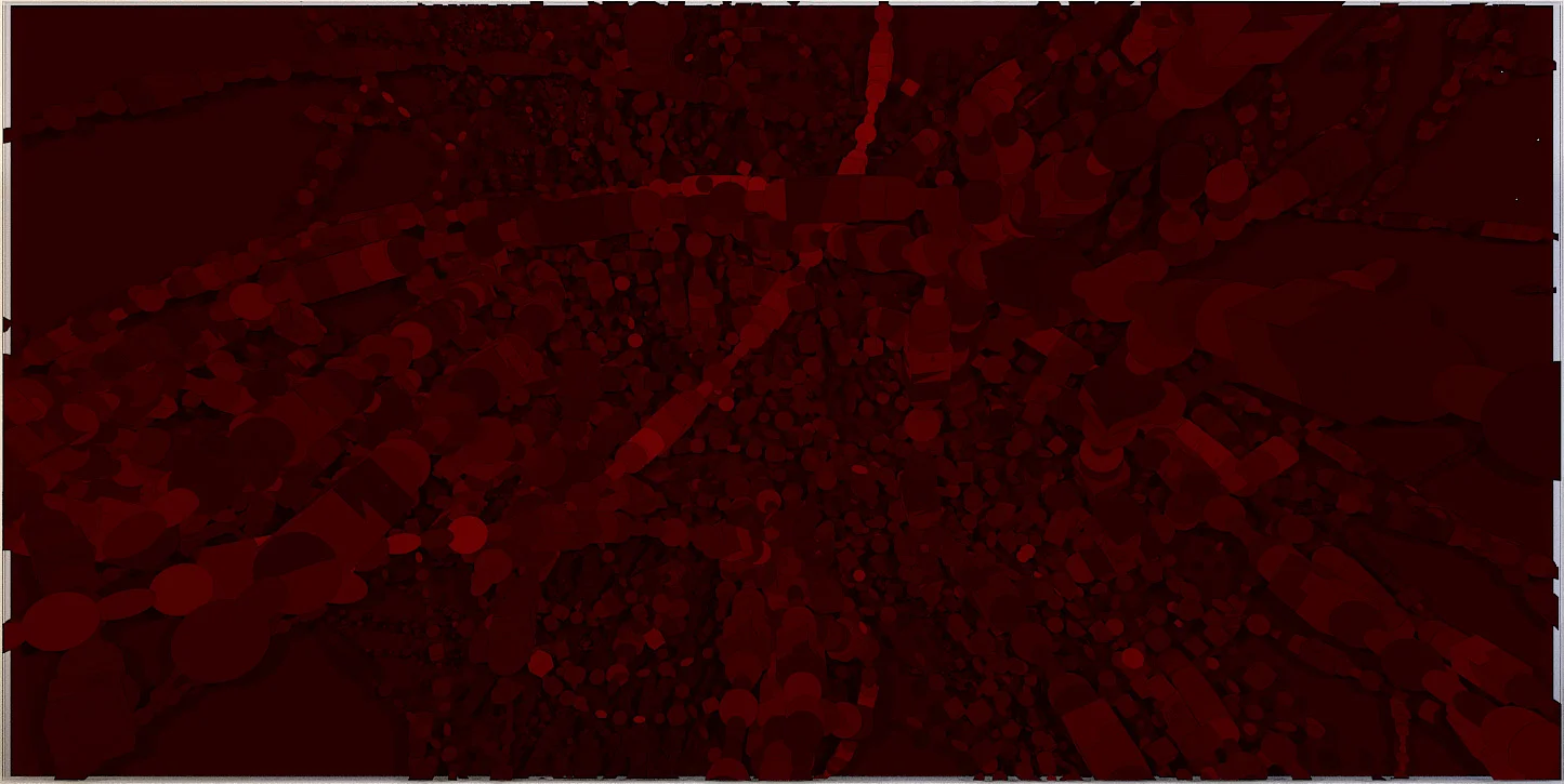 Dark Red (3), 32” x 16” multi layered print on acrylic £2350