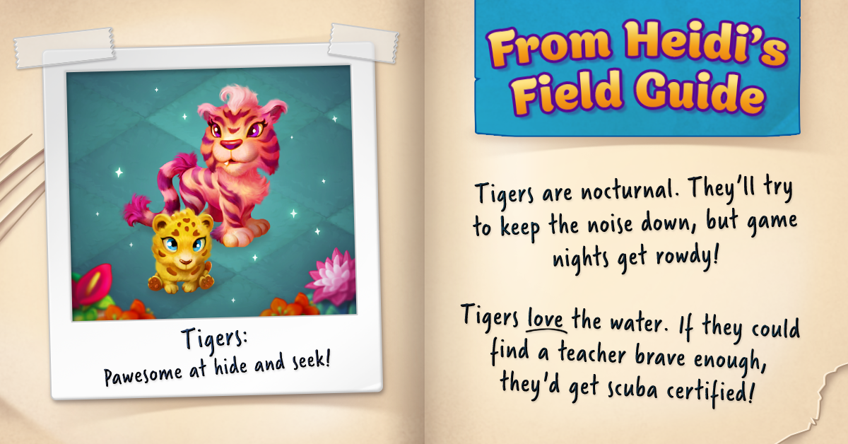 A spread from Heidi’s Field Guide, with facts about the creature for Facebook