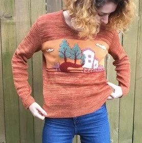 OPERFECT OPOSSOM: Needlepunch sweater