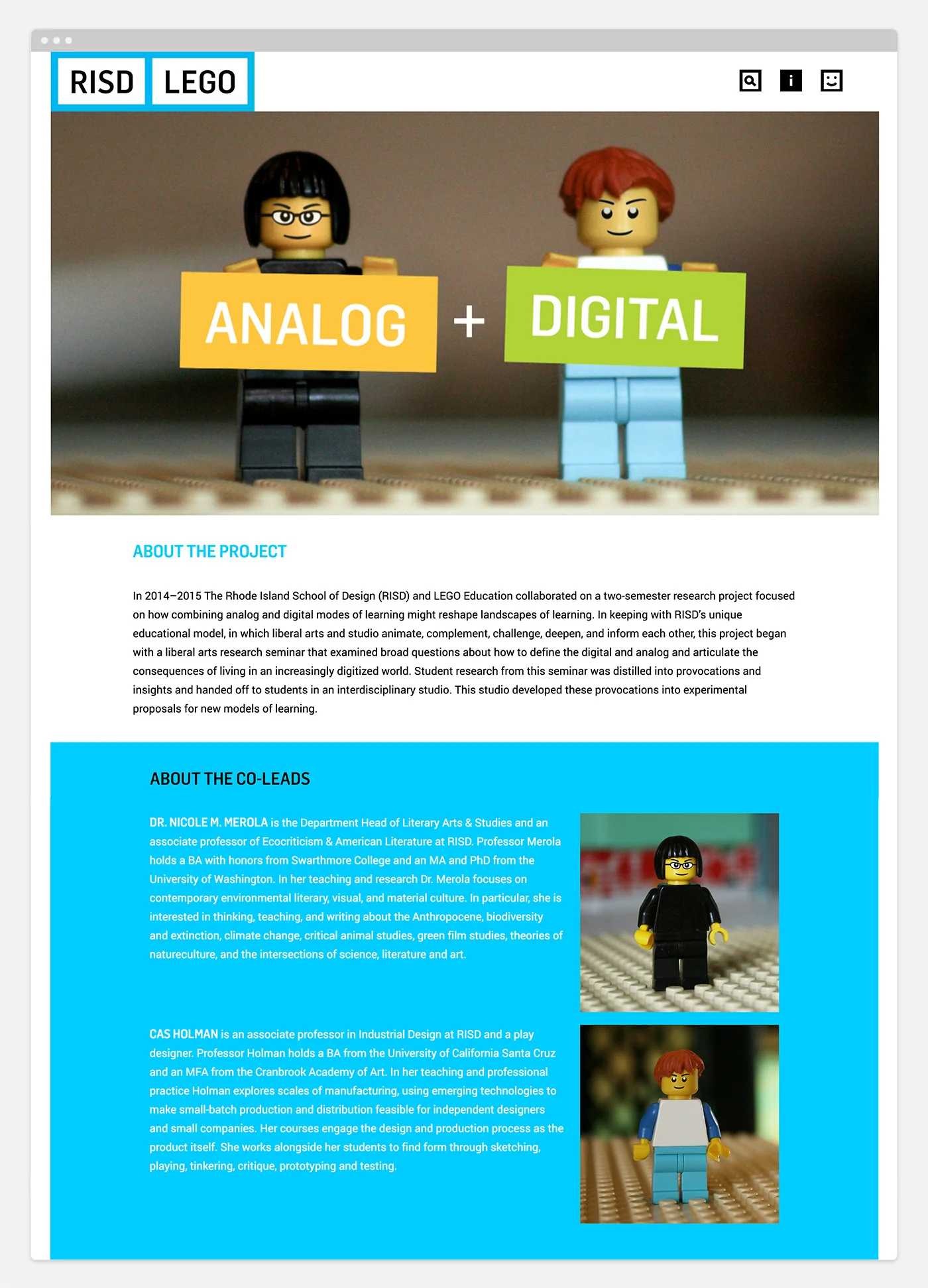  In this project we partnered with two RISD faculty:&nbsp;Industrial Design Professor Cas Holman and Liberal Arts Dean, Nicole Merola,&nbsp;to instruct a two phase studio project exploring methods of learning &nbsp;through research and writing and th