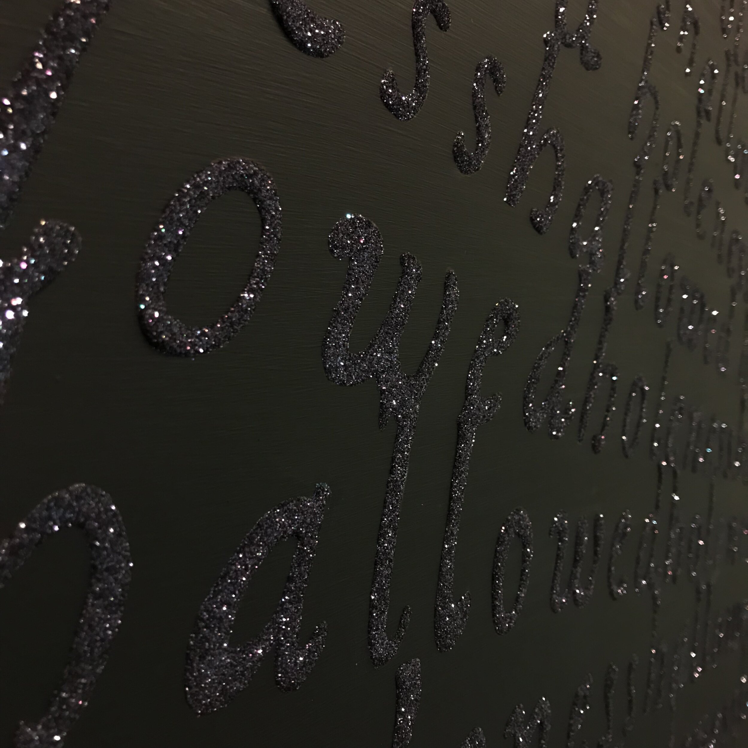 dark, sparkly language (detail)