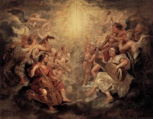 Peter Paul Rubens. Music Making Angels. 1628. Sanssouci Picture Gallery, Potsdam, Germany. Wikipedia. ( https://commons.wikimedia.org/wiki/File:Peter_Paul_Rubens_-_Music_Making_Angels_-_WGA20442.jpg). 01 02 2018. 