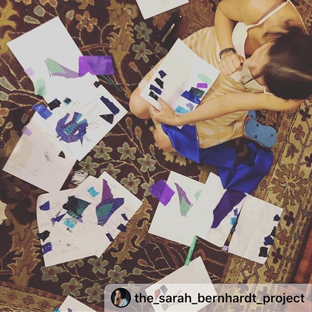#Repost @the_sarah_bernhardt_project ・・・
Purples, blues, shining textures, epic proportions.... the fitting for the final end. The last hour of....#sarahbernhardt #lafin #lafinsarahb #quandmeme #engarde #june13th . Costume by @irina_kruzhilina, an aw