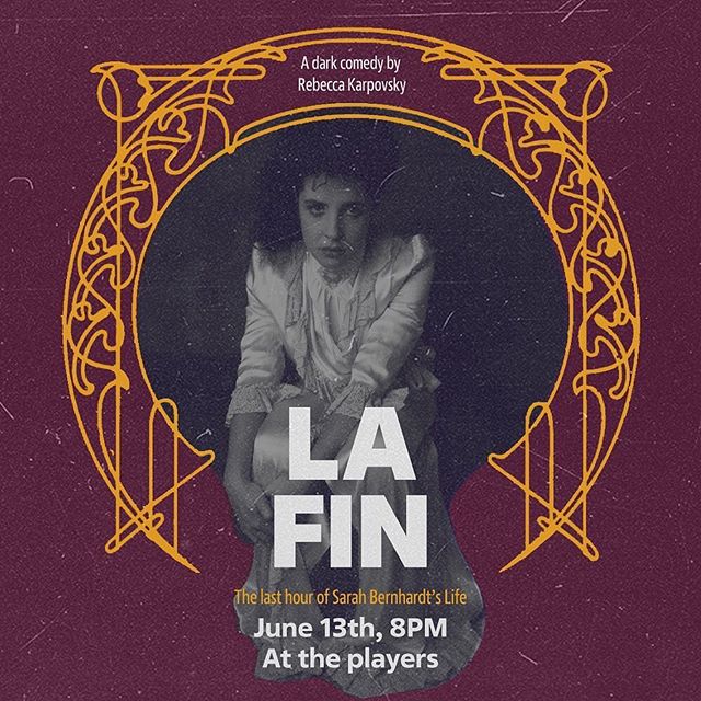 #Repost @the_sarah_bernhardt_project ・・・
June 13th. The Players. Sarah B will take you on a ride of LA FIN. It&rsquo;s the last hour of her life. Prepare yourselves. Link in bio. Design by @natashen #sarahbernhadrt #lafinsarahb #lafin #lerideaufinal 
