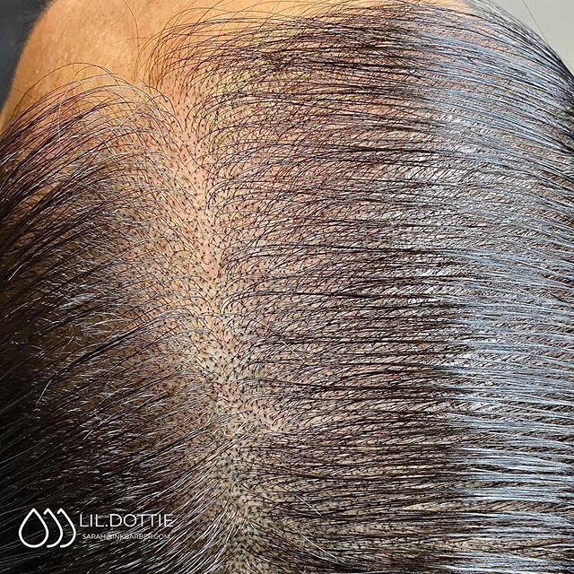 The power of the dot. They may be small but they are mighty 💪💪💪
&bull;
&bull;
&bull;
SMP can do wonders for your thinning hairline. It minimizes the contrast between the hair and scalp. Have more questions? Email me today ✌️ sarah@inkbarber.com