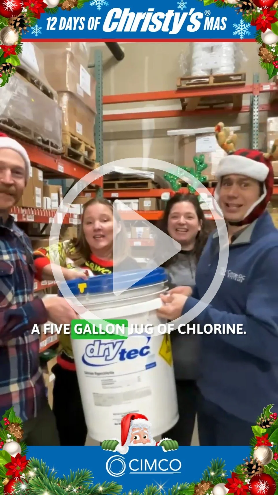 A five gallon jug of chlorine