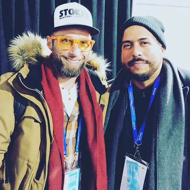 Producers Ed Portillo &amp; @tonygapastione are cruising around @sundancenow for inspiration!! #filmmaking #33daysfilm #producing