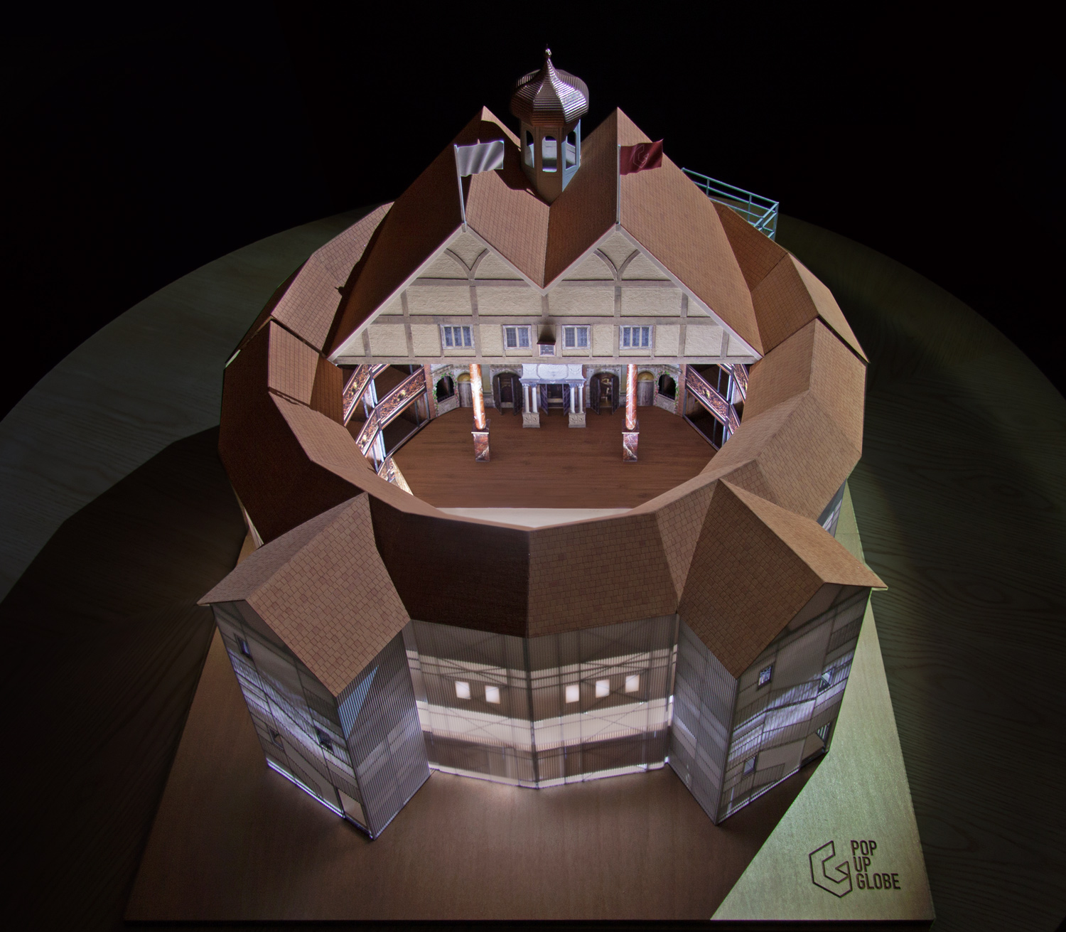  Pop-Up Globe Scale Model.   