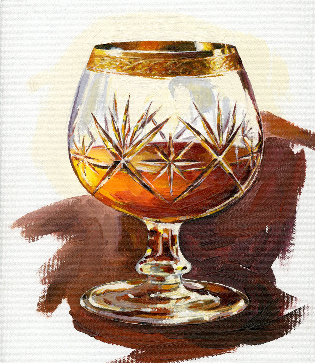  Brandy glass.   Acrylic on Canvas.   