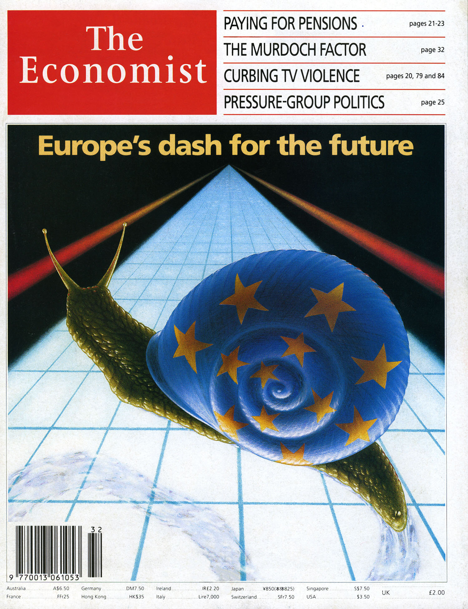  The Economist magazine front cover.    