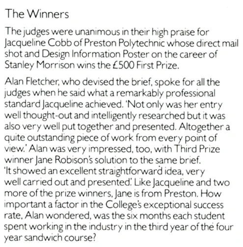 What the judges thought of the winners work.