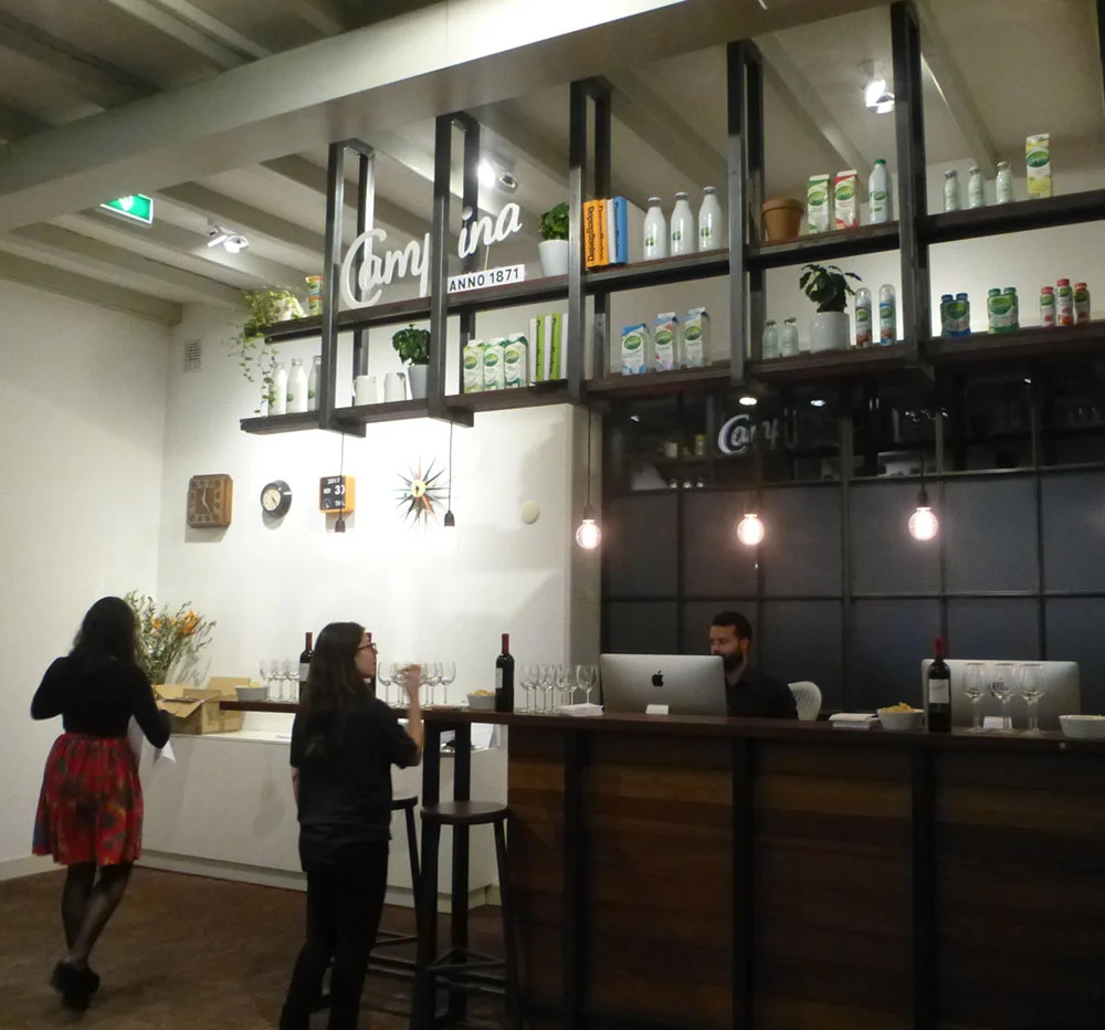 The reception being transformed prior to the talk