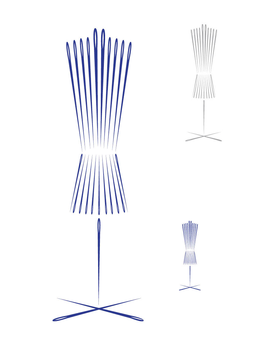 This was the final image used of a mannequin made of needles