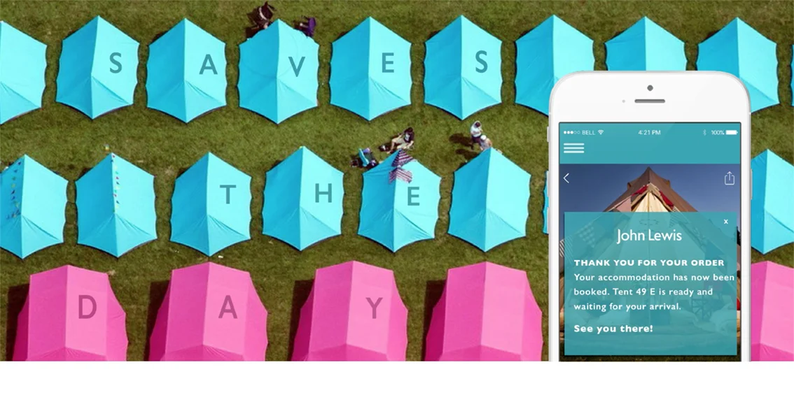 Use your phone to go Glamping