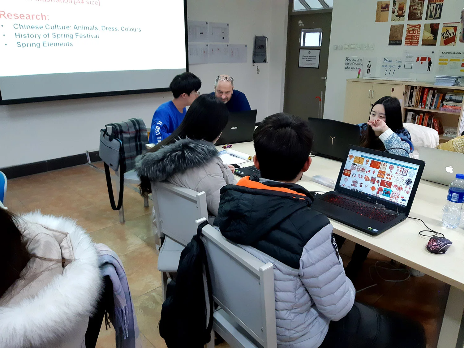 Visiting Year 2 Graphic Design studio