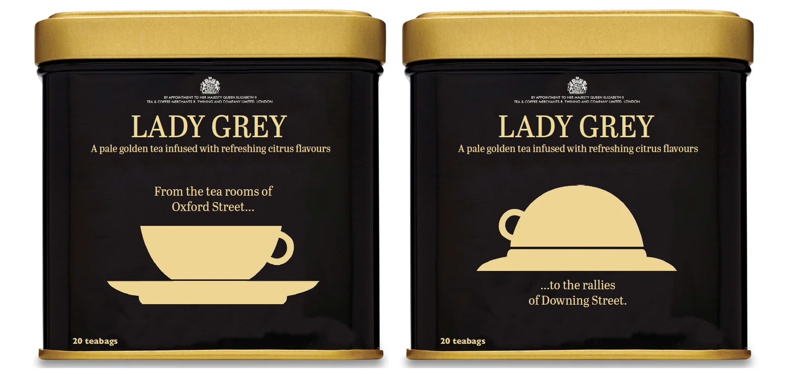 Front & Back of the tin packaging