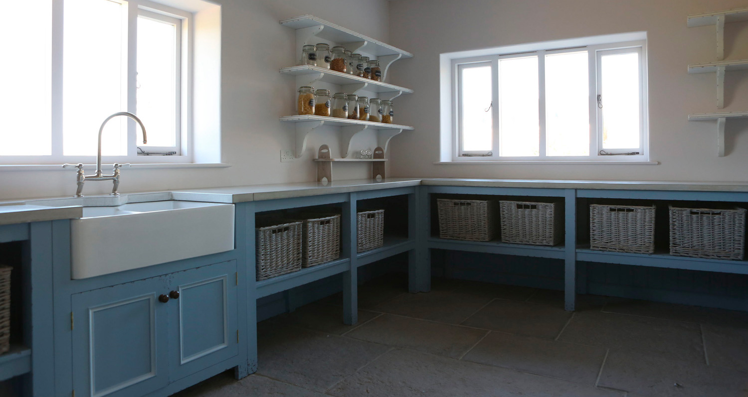 Polished concrete kitchen worktop