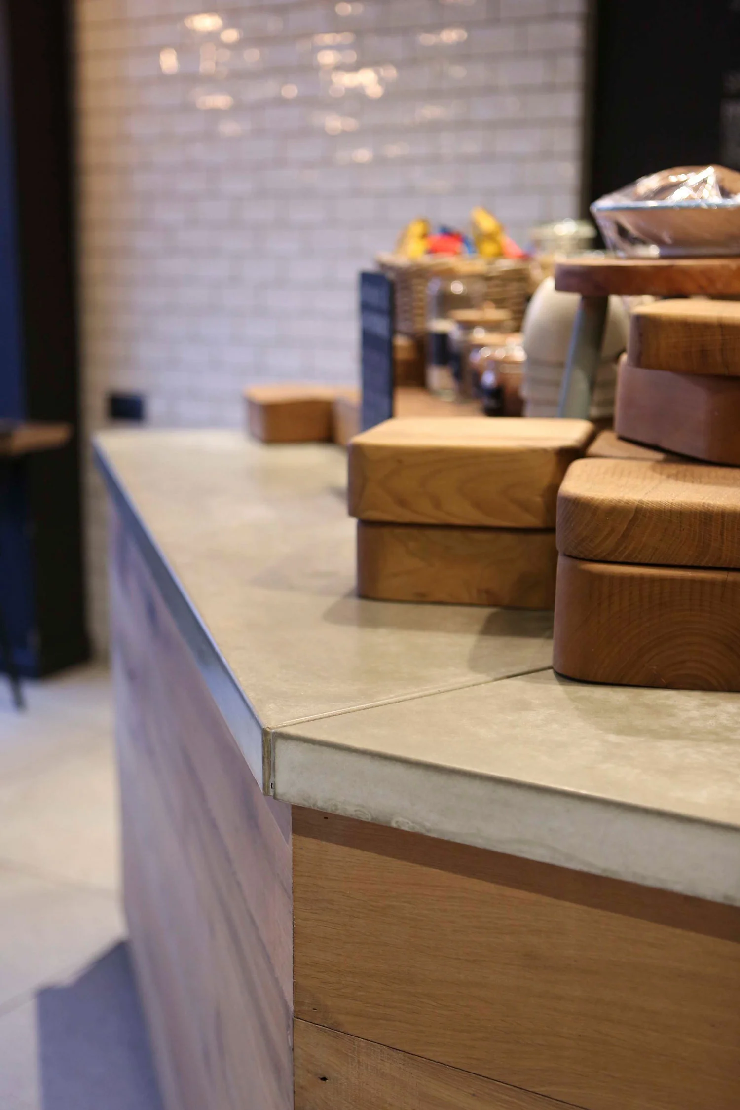 Cast and polished concrete worktops, Spicer and Cole, Tinney and Co