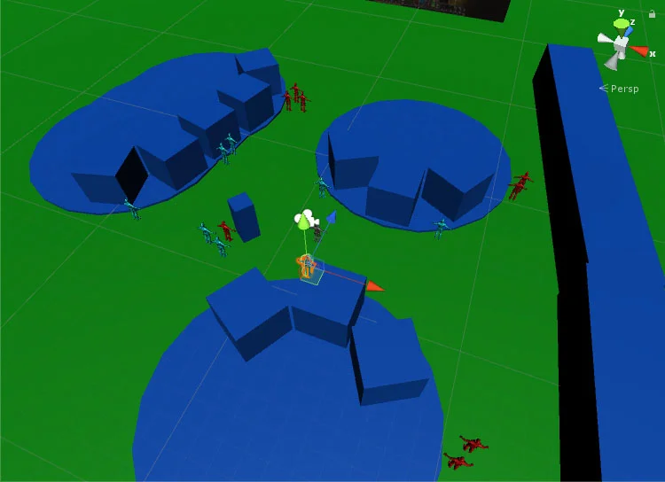 View of the level layout from the editor