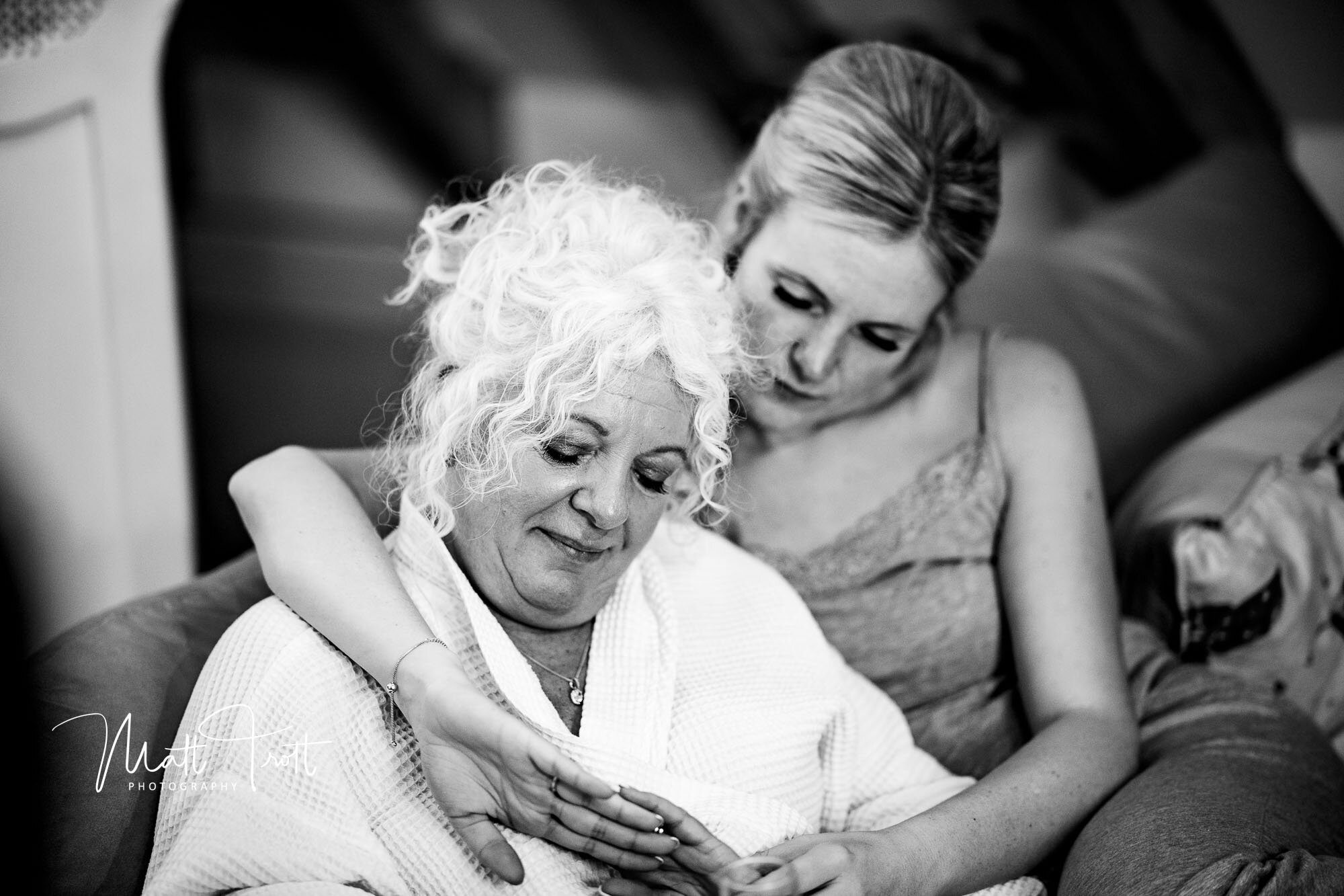 Reflection moment between mum and daughter at the Old kent barn