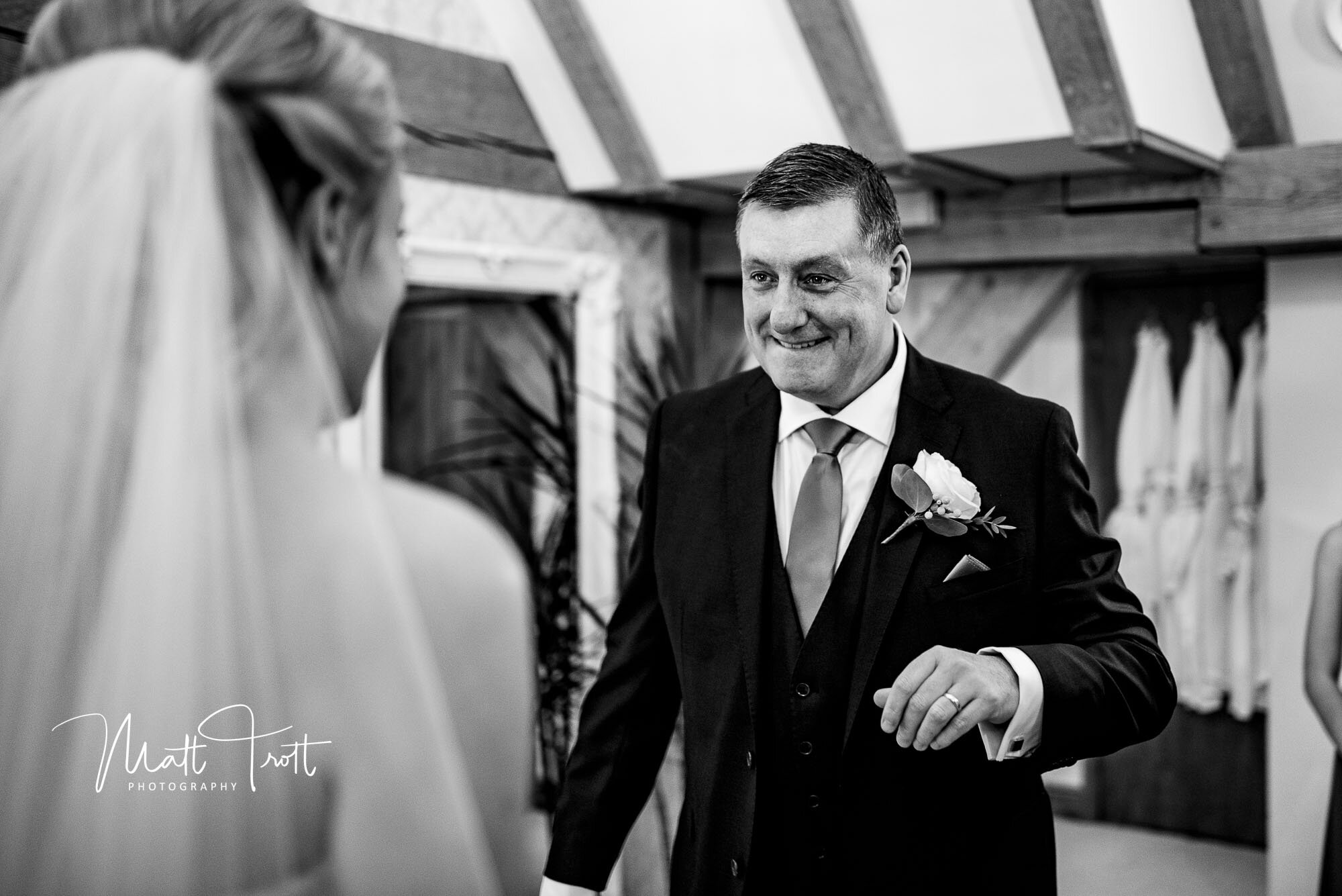 Emotional dad sees his daughter for the first time at the old kent barn