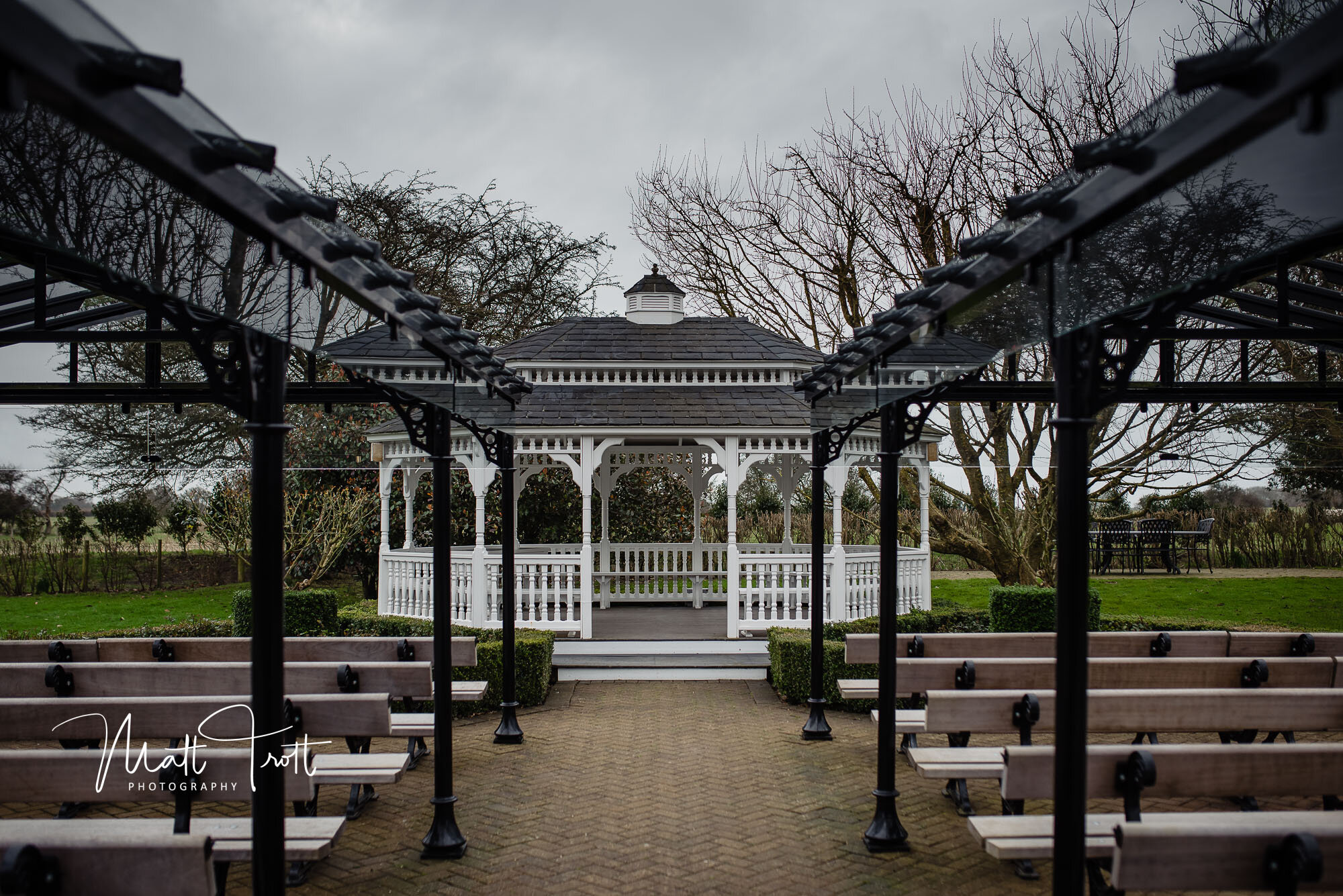 The gazebo at the Old Kent Barn wedding venue