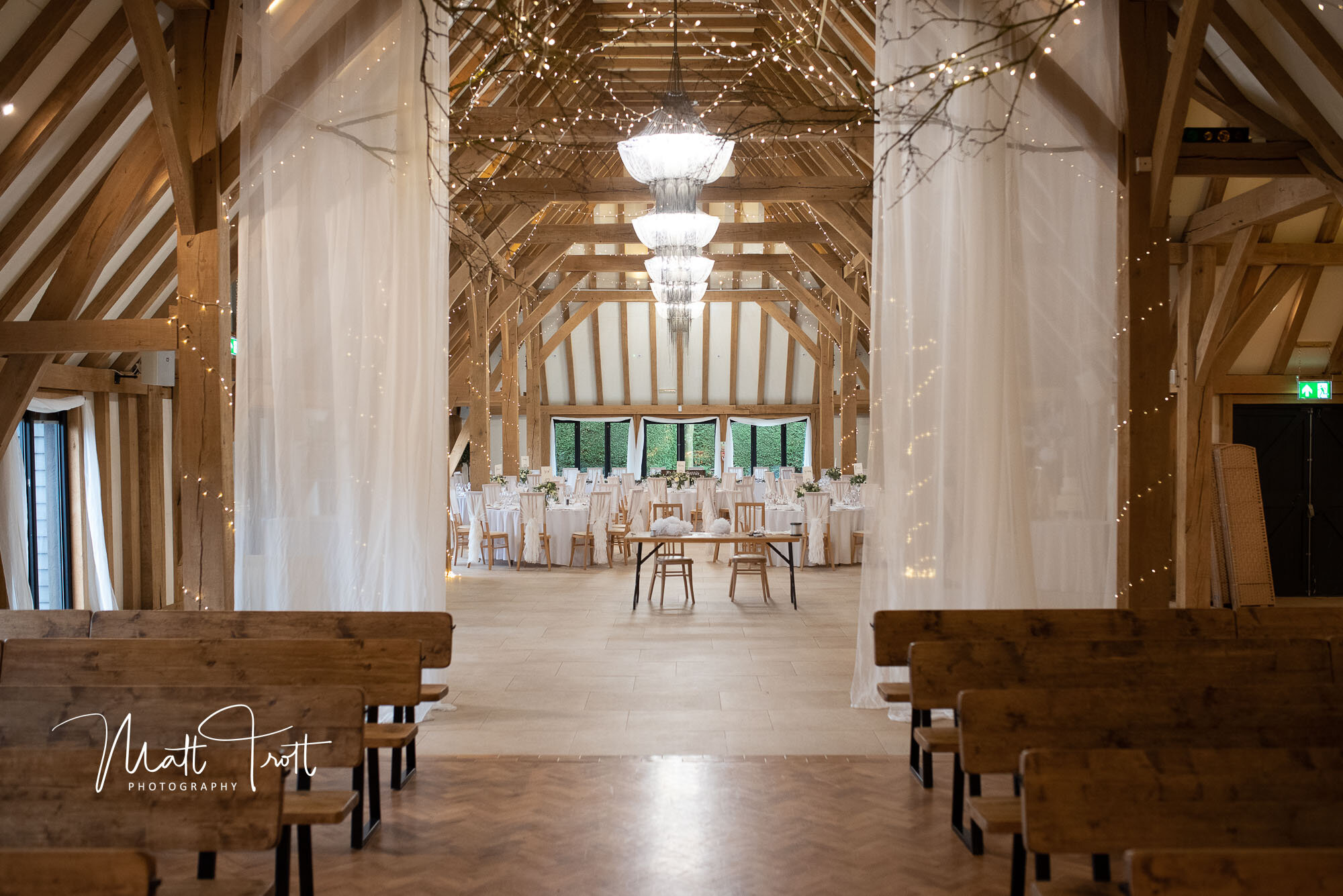Ceremony space at the old kent barn