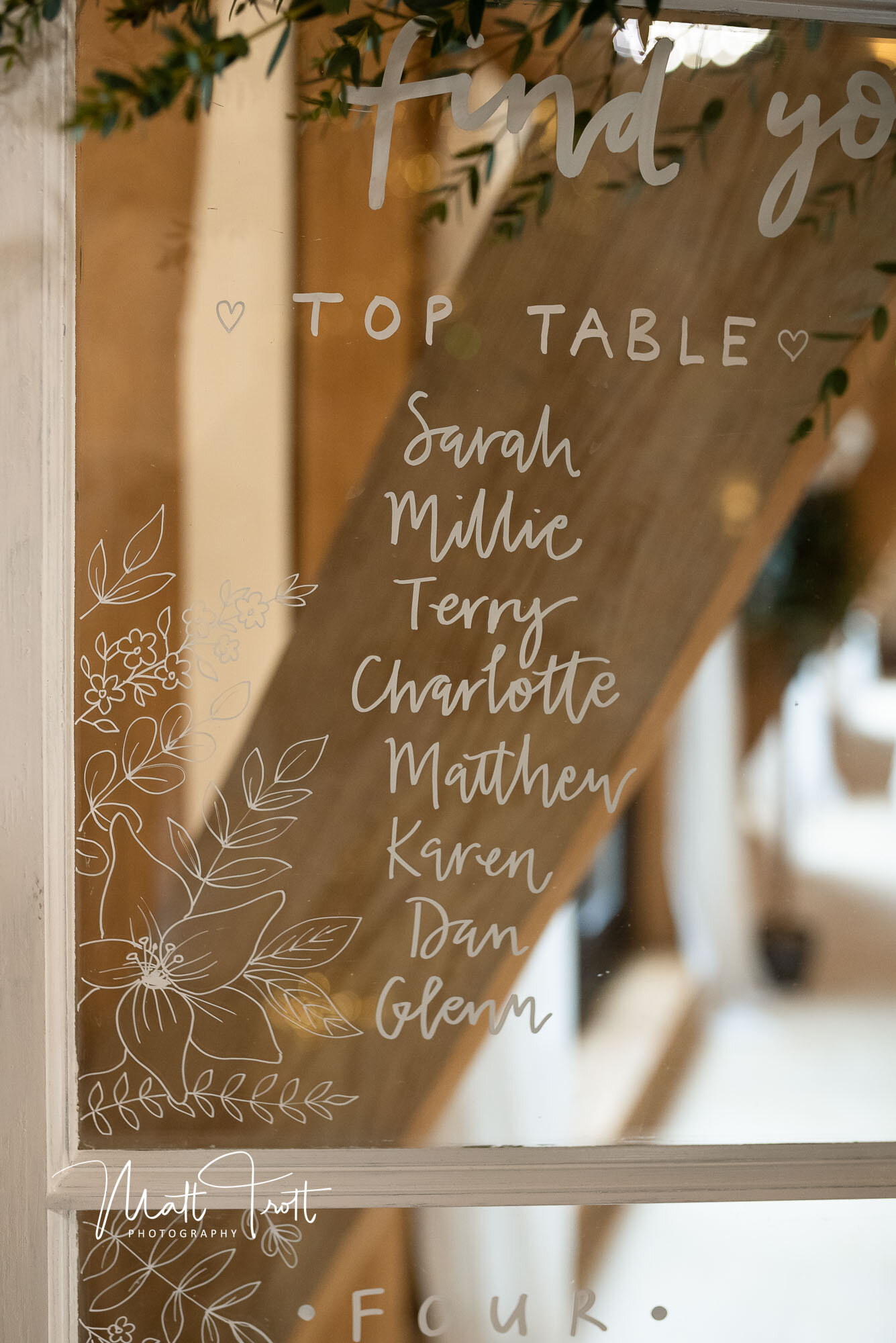 See through top glass table plan