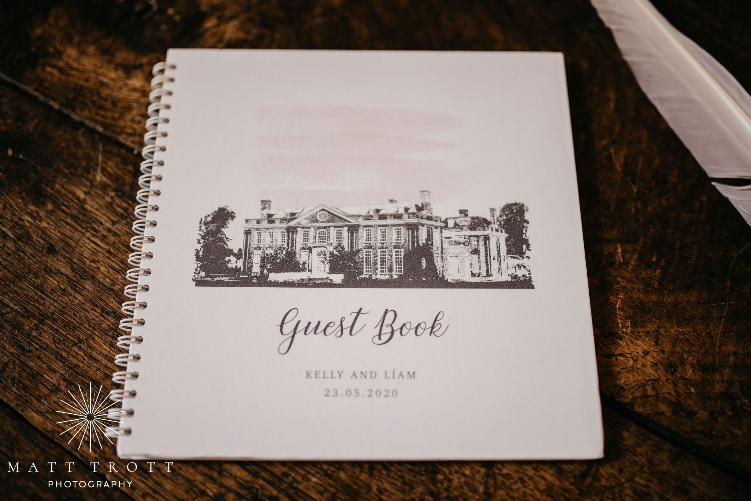 Guest signing book at bradbourne house