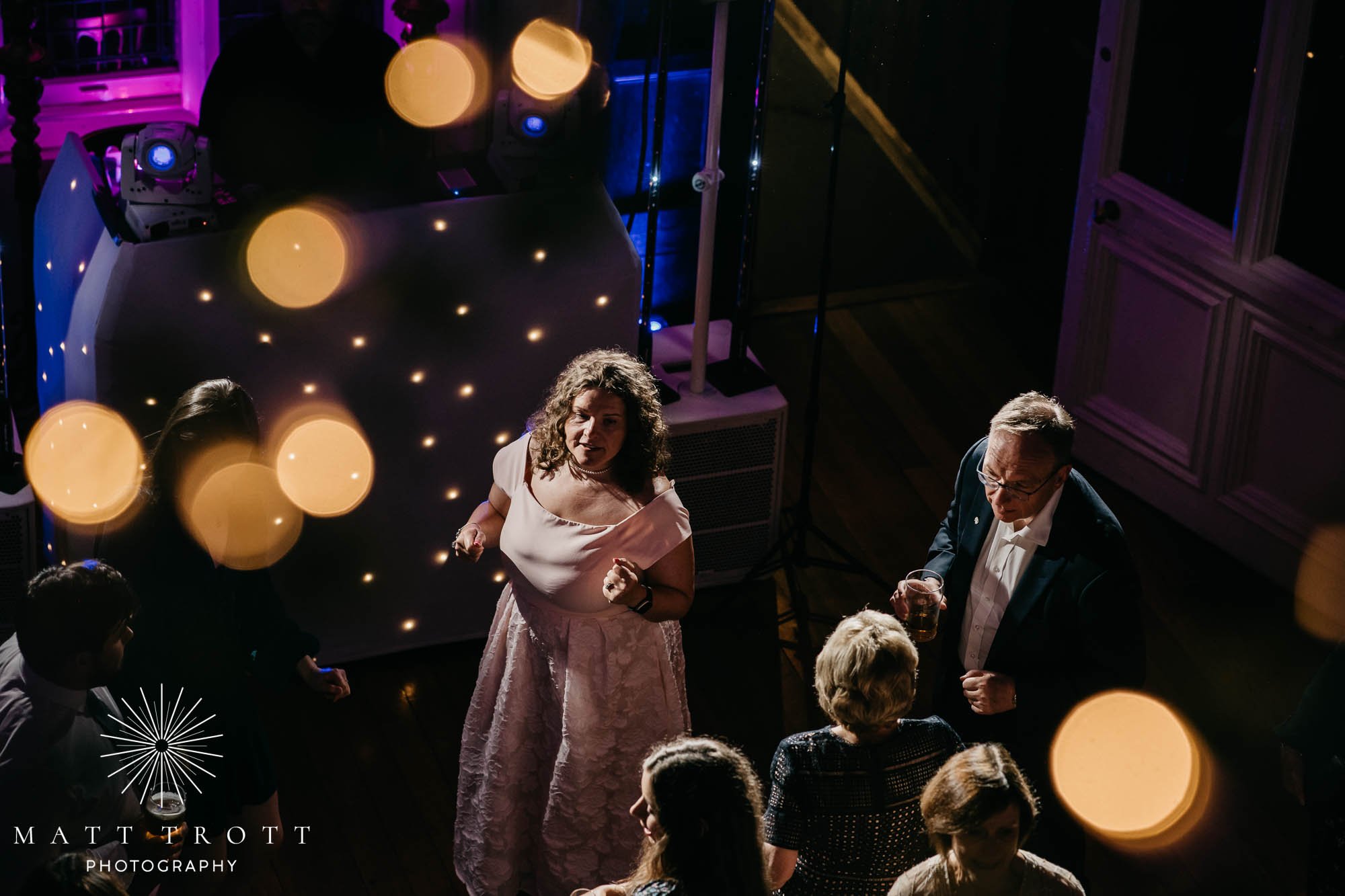 Dancing at chiddingstone castle wedding