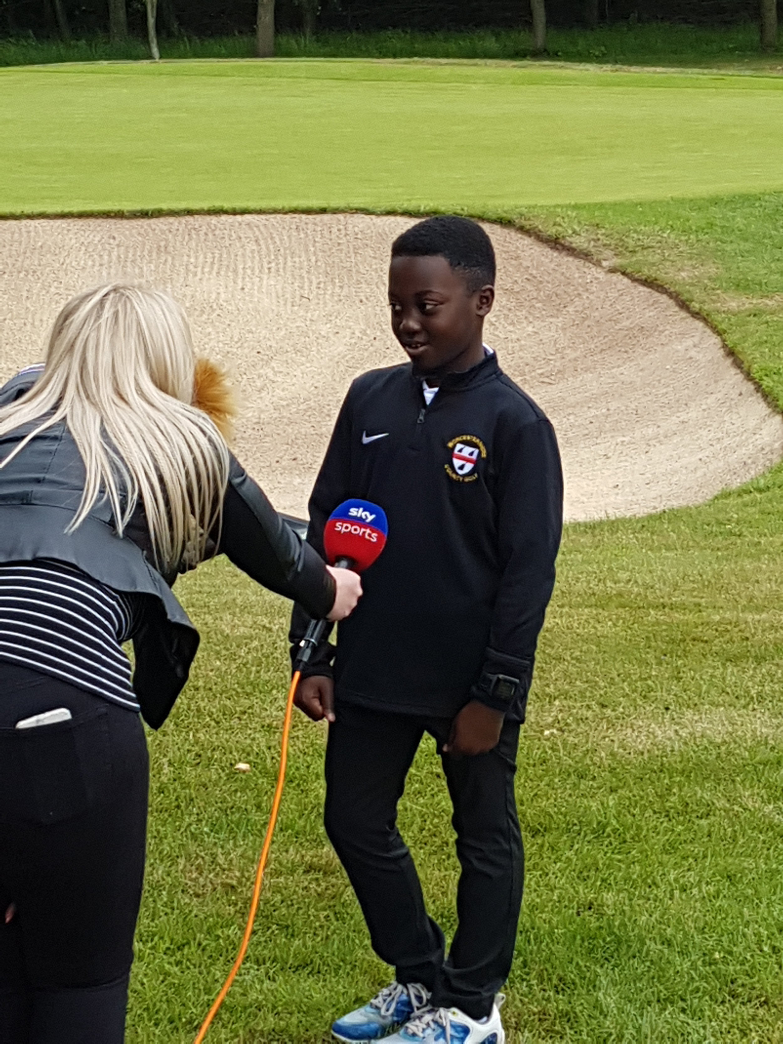 2018 SarfoGolf filming on Father's Day with Kirsty Edwards Sky Sports  
