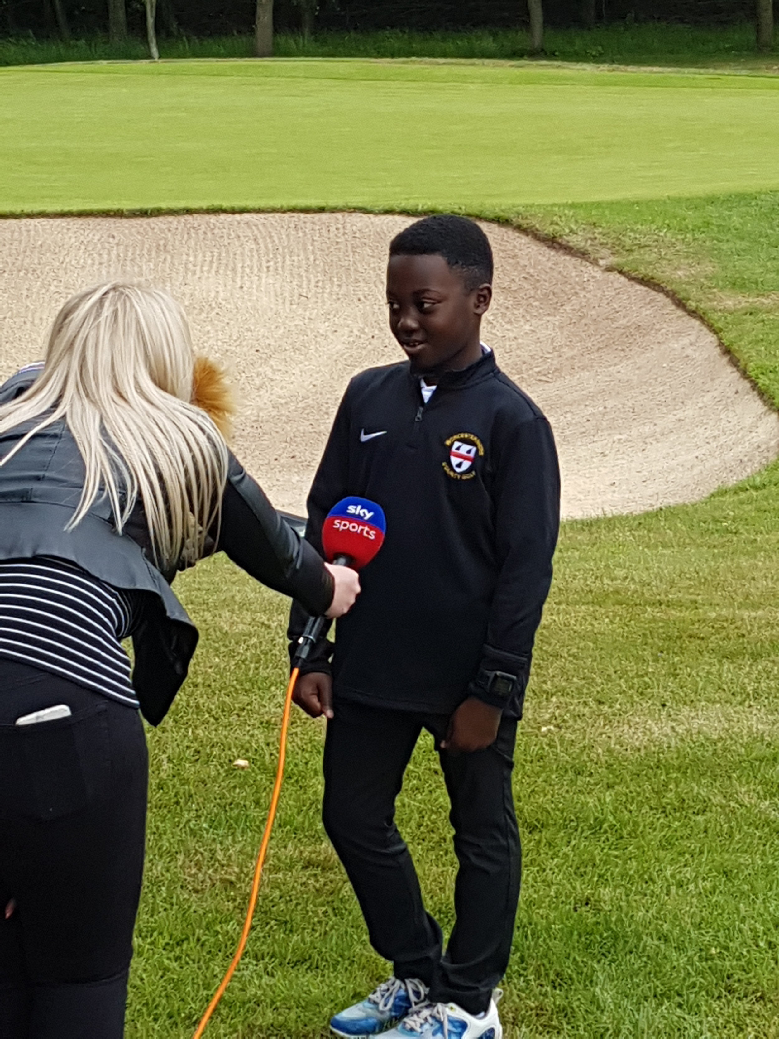 2018 SarfoGolf filming on Father's Day with Kirsty Edwards Sky Sports